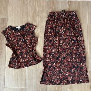 Y2K Vintage Geo print Tank and Skirt matching set